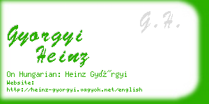 gyorgyi heinz business card